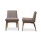 Baxton Studio Walnut Wood Finishing and Gravel Upholstered Dining Side Chair, PK2 133-7146 - alternate 2